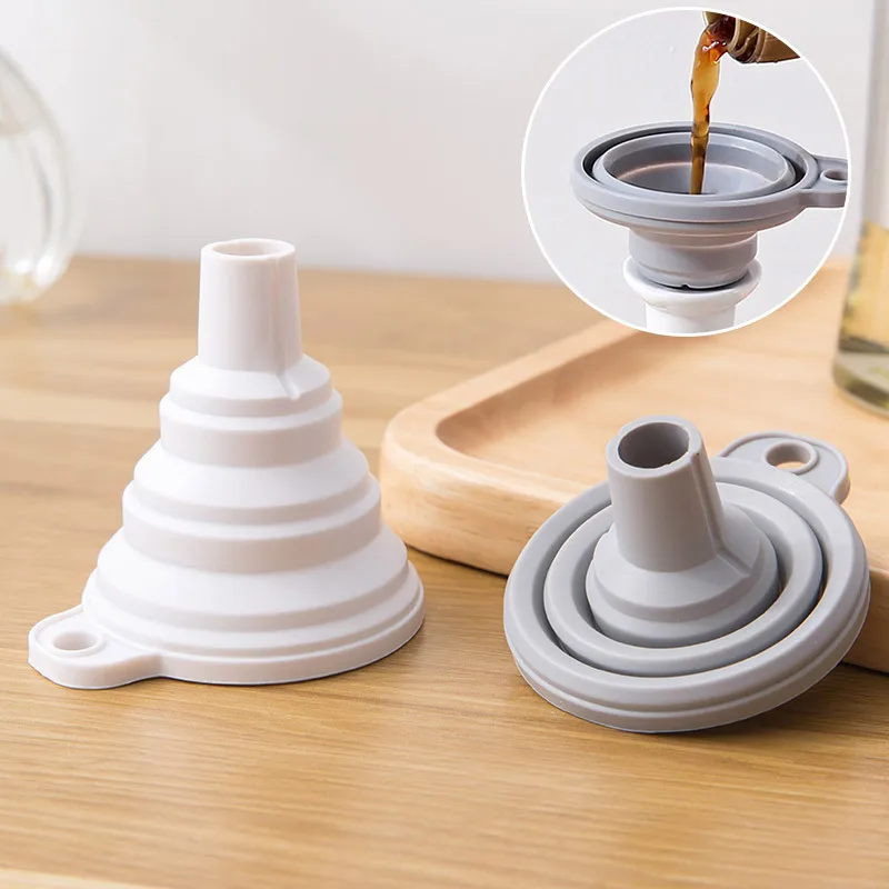 Creative Silicone Folding Funnel Retractable Household Liquid Sub-mini Funnel White Grey Funnel Kitchen Gadget
Creative Silicone Folding Funnel Retractable Household Liquid Sub-mini Funnel White Grey Funnel Kitchen Gadget