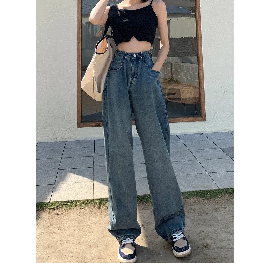 Mopping Daddy Pants Woman 2022 Autumn New High-waisted Thin Wide-leg Jeans Female Retro Straight Loose Baggy Jeans Women
Mopping Daddy Pants Woman 2022 Autumn New High-waisted Thin Wide-leg Jeans Female Retro Straight Loose Baggy Jeans Women