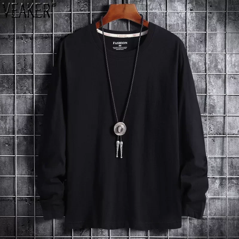 NEW IN Autumn New Men's Long Sleeve Cotton T-shirt Male O-Neck Black White Solid Color Casual Loose T Shirts Basic Tops M-6X
NEW IN Autumn New Men's Long Sleeve Cotton T-shirt Male O-Neck Black White Solid Color Casual Loose T Shirts Basic Tops M-6X