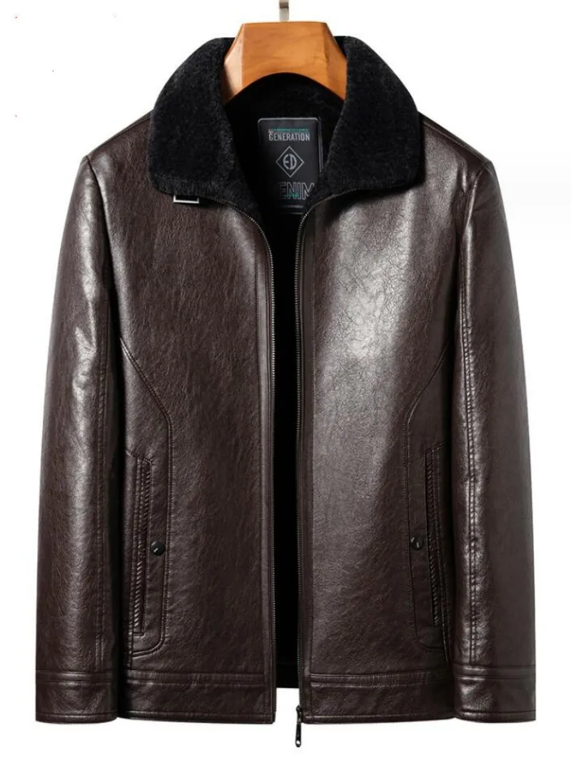 Autumn And Winter Men's High End Natural Leather Coat Lamb Fur Collar Middle Aged And Youth Jacket Business Casual Wear
Autumn And Winter Men's High End Natural Leather Coat Lamb Fur Collar Middle Aged And Youth Jacket Business Casual Wear
