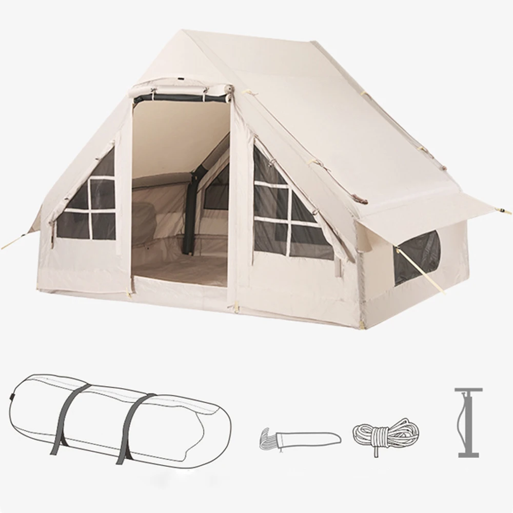 

Автоматическая надувная палатка из ПВХ на 5-8 человек, большая утолщенная водонепроницаемая палатка для кемпинга, рыбалки, пешего туризма, альпинизма