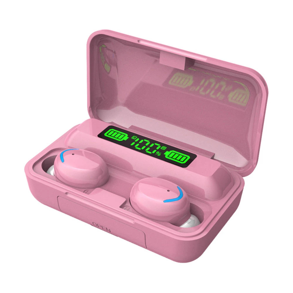 F9 TWS Wireless Bluetooth Headset Bass stereo Sport waterproof earplug with 2200mAh charging case mobile power supply PK M10 A18
F9 TWS Wireless Bluetooth Headset Bass stereo Sport waterproof earplug with 2200mAh charging case mobile power supply PK M10 A18