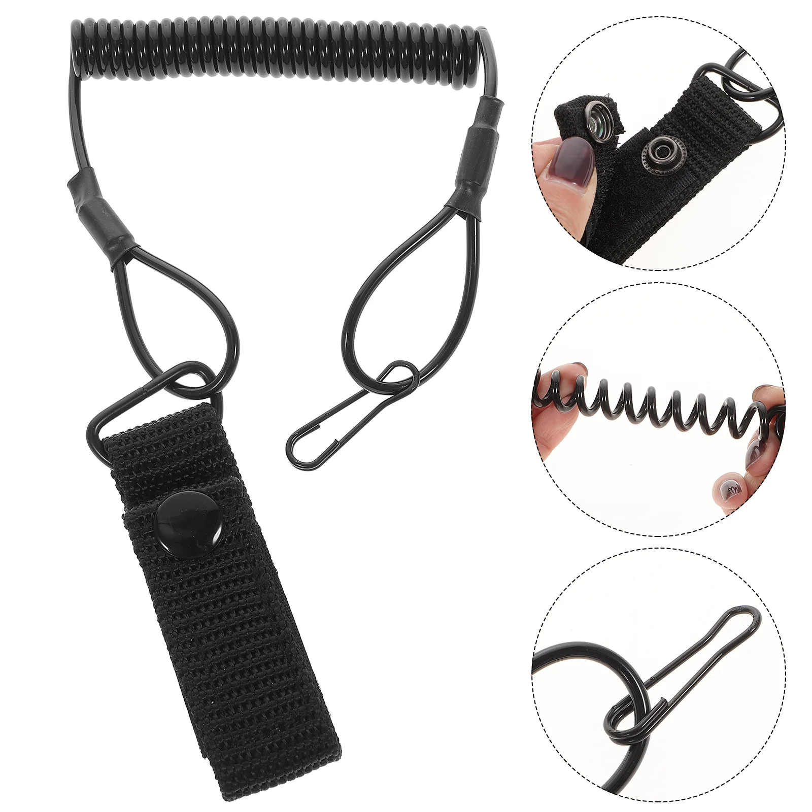 Anti-fall Spring Rope Outdoor Tools Fishing Equipment Anti-cut Coil Tether Rubber Bungee Cord Carabiner
Anti-fall Spring Rope Outdoor Tools Fishing Equipment Anti-cut Coil Tether Rubber Bungee Cord Carabiner