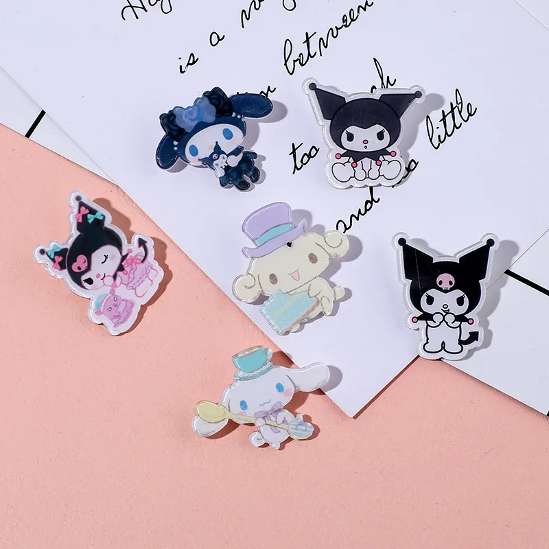 Sanrioed, мультяшный Коричный цвет, фотоэлемент Kuromi, креативная акриловая брошь, значок, аксессуары, изысканные праздничные подарки
Sanrioed, мультяшный Коричный цвет, фотоэлемент Kuromi, креативная акриловая брошь, значок, аксессуары, изысканные праздничные подарки