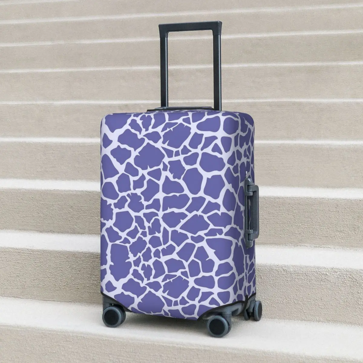 Giraffe Print Suitcase Cover Blue And White Travel Flight Practical Luggage Accesories Protection 
Giraffe Print Suitcase Cover Blue And White Travel Flight Practical Luggage Accesories Protection