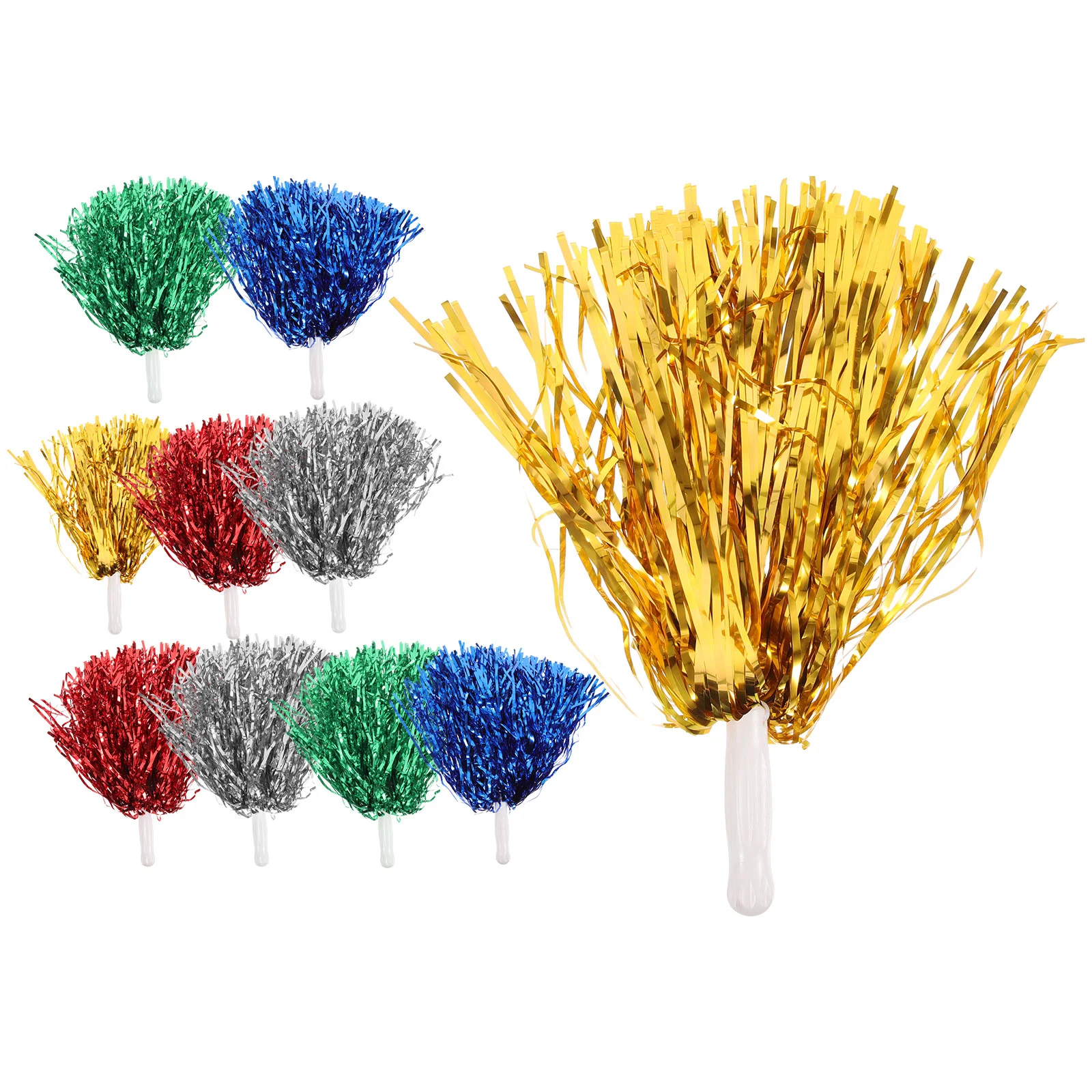 10Pcs Cheerleading Poms Cheering Squad Pompoms Reusable Cheerleading Pompoms Cheering Props
10Pcs Cheerleading Poms Cheering Squad Pompoms Reusable Cheerleading Pompoms Cheering Props