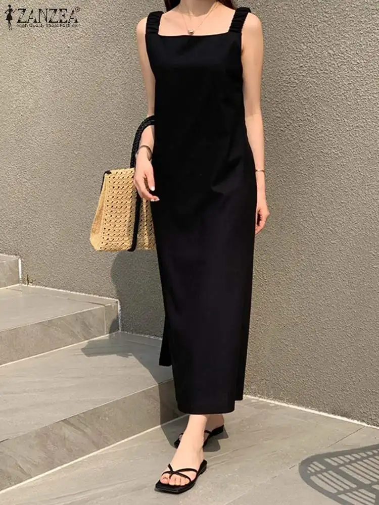 ZANZEA Summer Casual Sleeveless Vestidos Woman Fashion OL Dress Femme Square Collar Solid Robe Ladies Holiday Split Hem Sundress
ZANZEA Summer Casual Sleeveless Vestidos Woman Fashion OL Dress Femme Square Collar Solid Robe Ladies Holiday Split Hem Sundress