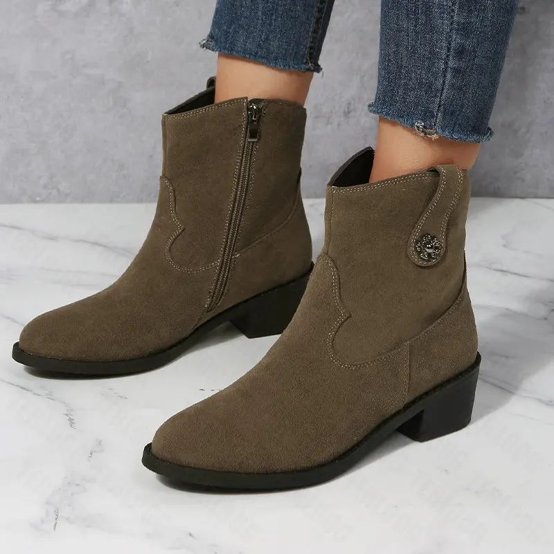 Winter Brand Thick Ankle Boots Women Shoes 2022 New Designer Suede Chelsea Boots Casual Ladies Heels Shoes Zipper Snow Botas
Winter Brand Thick Ankle Boots Women Shoes 2022 New Designer Suede Chelsea Boots Casual Ladies Heels Shoes Zipper Snow Botas