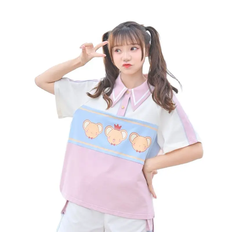 Кавайная летняя рубашка-поло с капюшоном для карт Сакура керо, аниме косплей, милая футболка с коротким рукавом для девочек в стиле Лолиты, с...
Кавайная летняя рубашка-поло с капюшоном для карт Сакура керо, аниме косплей, милая футболка с коротким рукавом для девочек в стиле Лолиты, с...