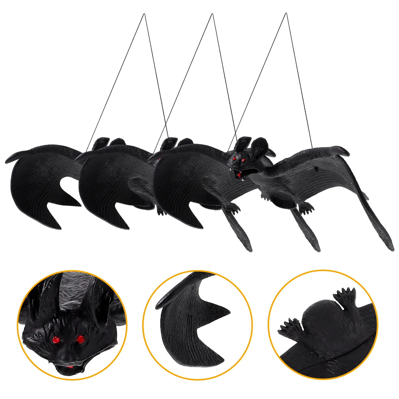 3pcs Halloween Tree Hanging Bat Decoration Realistic Bat Pendant Garden Layout Bat Props 
3pcs Halloween Tree Hanging Bat Decoration Realistic Bat Pendant Garden Layout Bat Props