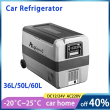 50L/60L Alpicool Car Refrigerator Portable Compressor Freezer Small Refrigeration 12V24V Home Use 220V Camping Outdoors