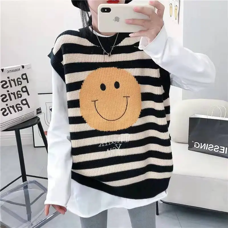 2022 New Sweater Vest Women O-neck Sleeveless Loose Office Lady Mujer Thermal Jumpers Ladies Classic Popular Knitwear T267
2022 New Sweater Vest Women O-neck Sleeveless Loose Office Lady Mujer Thermal Jumpers Ladies Classic Popular Knitwear T267