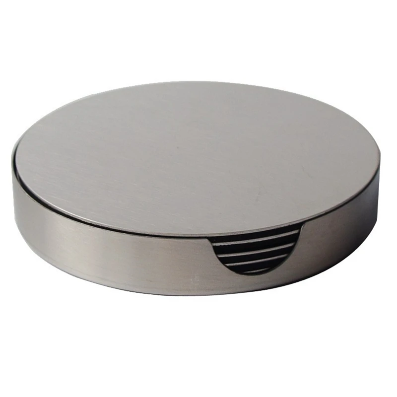 Coasters - Stainless Steel Holder with Coaster Set -Drink Milk Coffee Tea Cup Mugs Holders Home Supplies Round
Coasters - Stainless Steel Holder with Coaster Set -Drink Milk Coffee Tea Cup Mugs Holders Home Supplies Round
