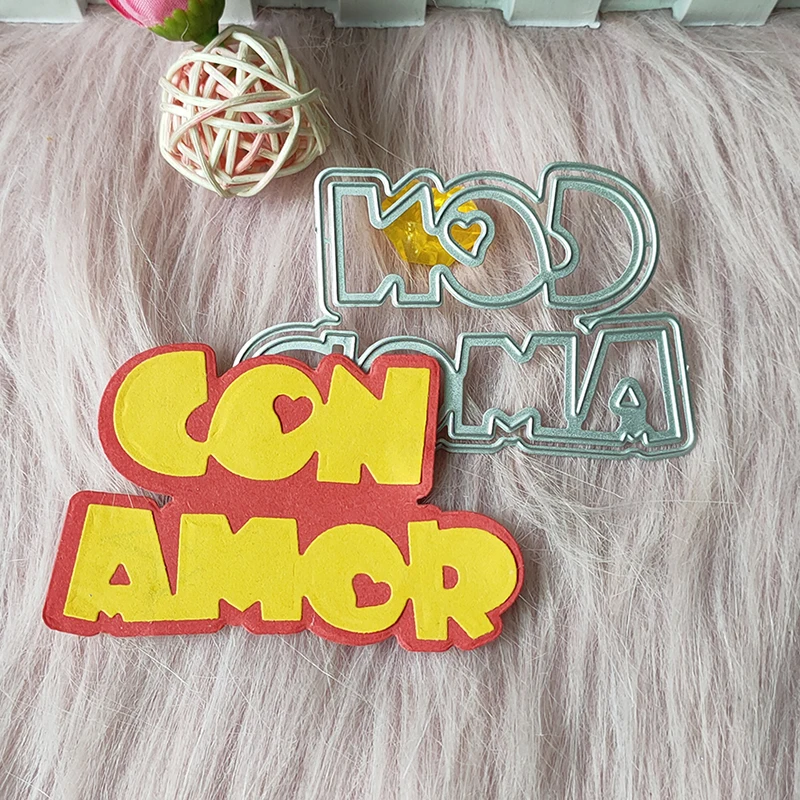 New Spanish word love metal cutting die mould scrapbook decoration embossed photo album decoration card making DIY handicrafts
New Spanish word love metal cutting die mould scrapbook decoration embossed photo album decoration card making DIY handicrafts