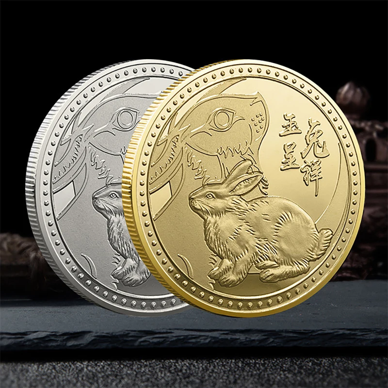 2023 Rabbit Year Zodiac Creative Commemorative Coin Presents Auspicious Gilded Gold And Silver Lucky New Year Medallions
2023 Rabbit Year Zodiac Creative Commemorative Coin Presents Auspicious Gilded Gold And Silver Lucky New Year Medallions