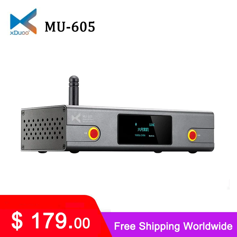 

XDUOO MU-605 Decoder Dual ES9018K2M Hifi Wireless Bluetooth Receiver Bluetooth 5.1 MU605 DAC Support APTX HD LDAC SBC AMP DAC