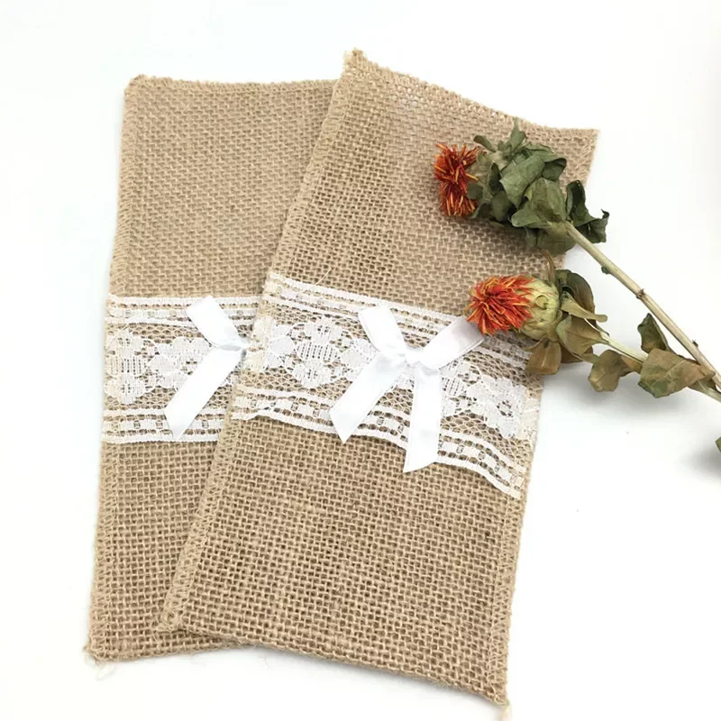 10pcs Natural Jute Burlap Cutlery Holders Packaging Fork and Knife for Wedding , Party Decoration 11*21cm AA8016
10pcs Natural Jute Burlap Cutlery Holders Packaging Fork and Knife for Wedding , Party Decoration 11*21cm AA8016