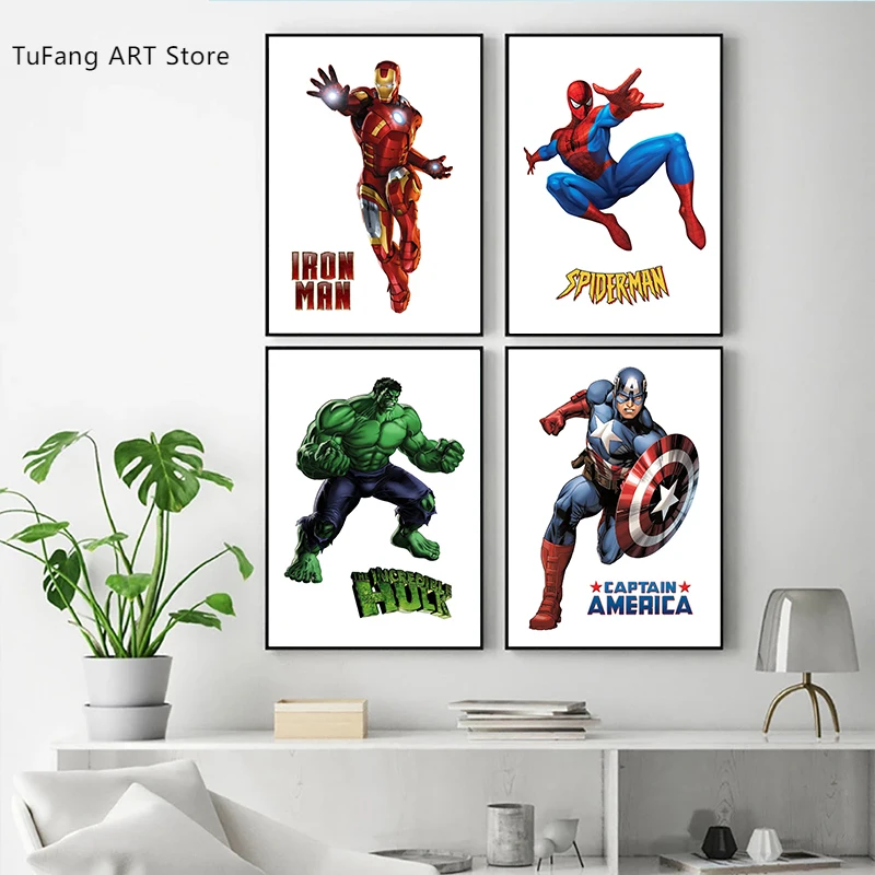 Мультфильм Marvel Disney мстители супергерой Холст Картина Человек-паук постер капитан стена художественные принты для детской гостиной Декор п...
Мультфильм Marvel Disney мстители супергерой Холст Картина Человек-паук постер капитан стена художественные принты для детской гостиной Декор п...