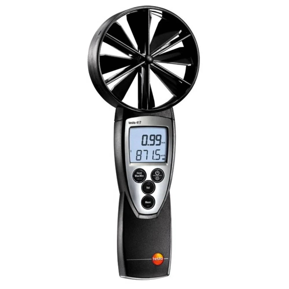 compact testo 417 digital air flow anemometer with 100 mm vane Order-Nr. 0560 4170
compact testo 417 digital air flow anemometer with 100 mm vane Order-Nr. 0560 4170