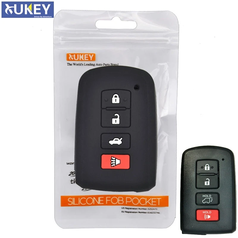 Для Toyota Camry Corolla Rav4 Land Cruiser Avalon Auris Highlander Prius силиконовый чехол для дистанционного ключа 4 кнопки