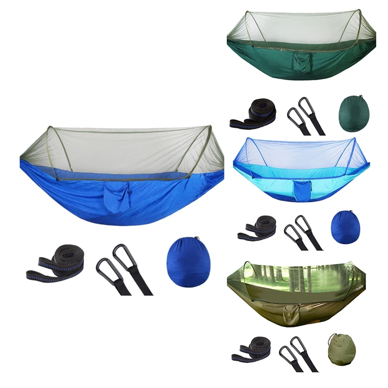 Hammock With Anti-Mosquito Outdoor Double Nylon Parachute Cloth Camping Mosquito Hammock Control Hammock Canopy
Hammock With Anti-Mosquito Outdoor Double Nylon Parachute Cloth Camping Mosquito Hammock Control Hammock Canopy