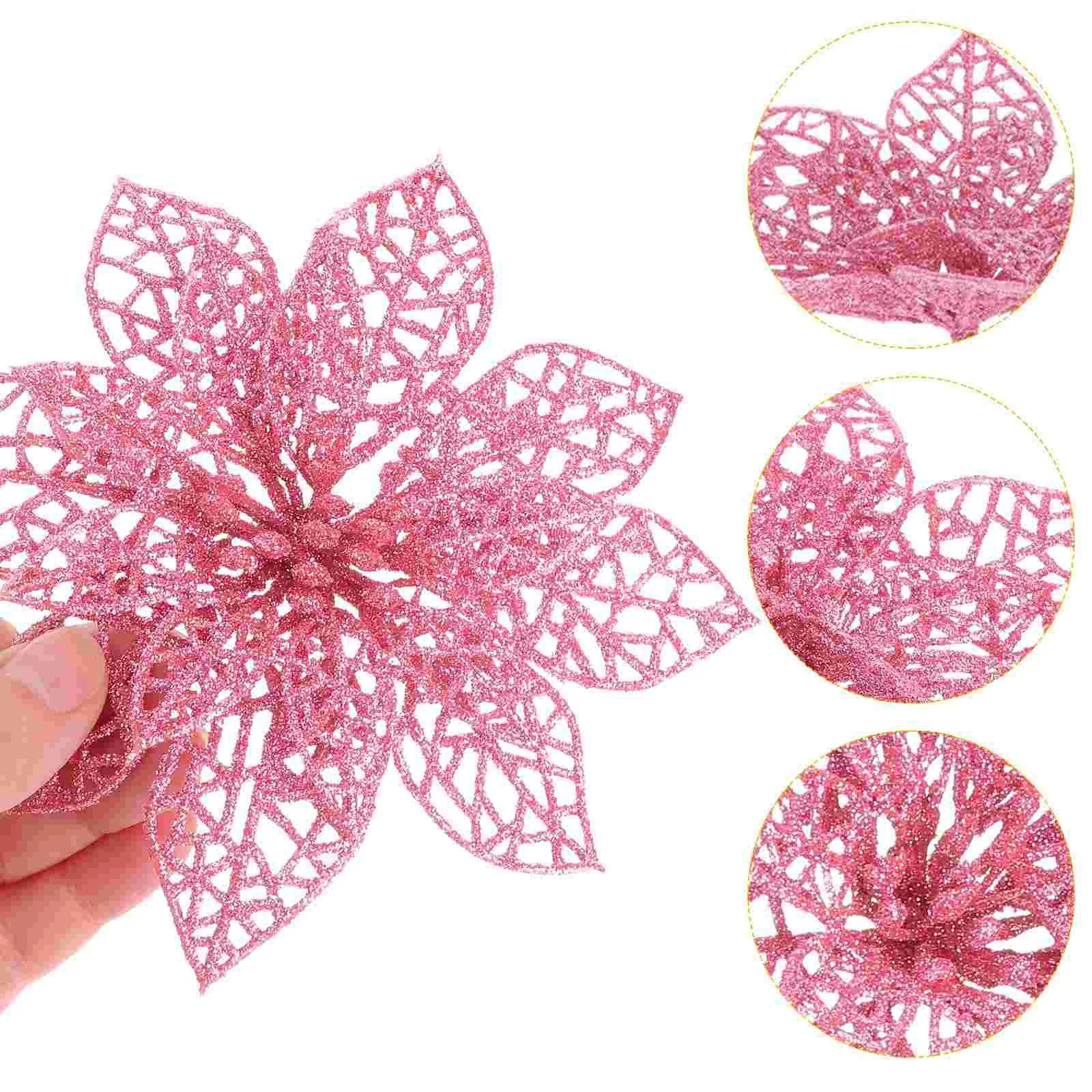 Christmas Flowers Artificial Tree Decorations Poinsettiaornaments Flower Glitter Clearance Gold Redrosehollow Decoration
Christmas Flowers Artificial Tree Decorations Poinsettiaornaments Flower Glitter Clearance Gold Redrosehollow Decoration