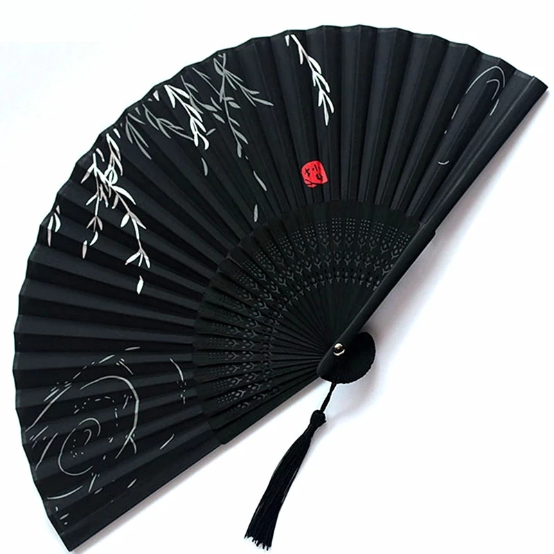 Chinese Japanese Folding Fan Wooden Shank Classical Dance Fan High Quality Tassel Elegent Female Fan
Chinese Japanese Folding Fan Wooden Shank Classical Dance Fan High Quality Tassel Elegent Female Fan