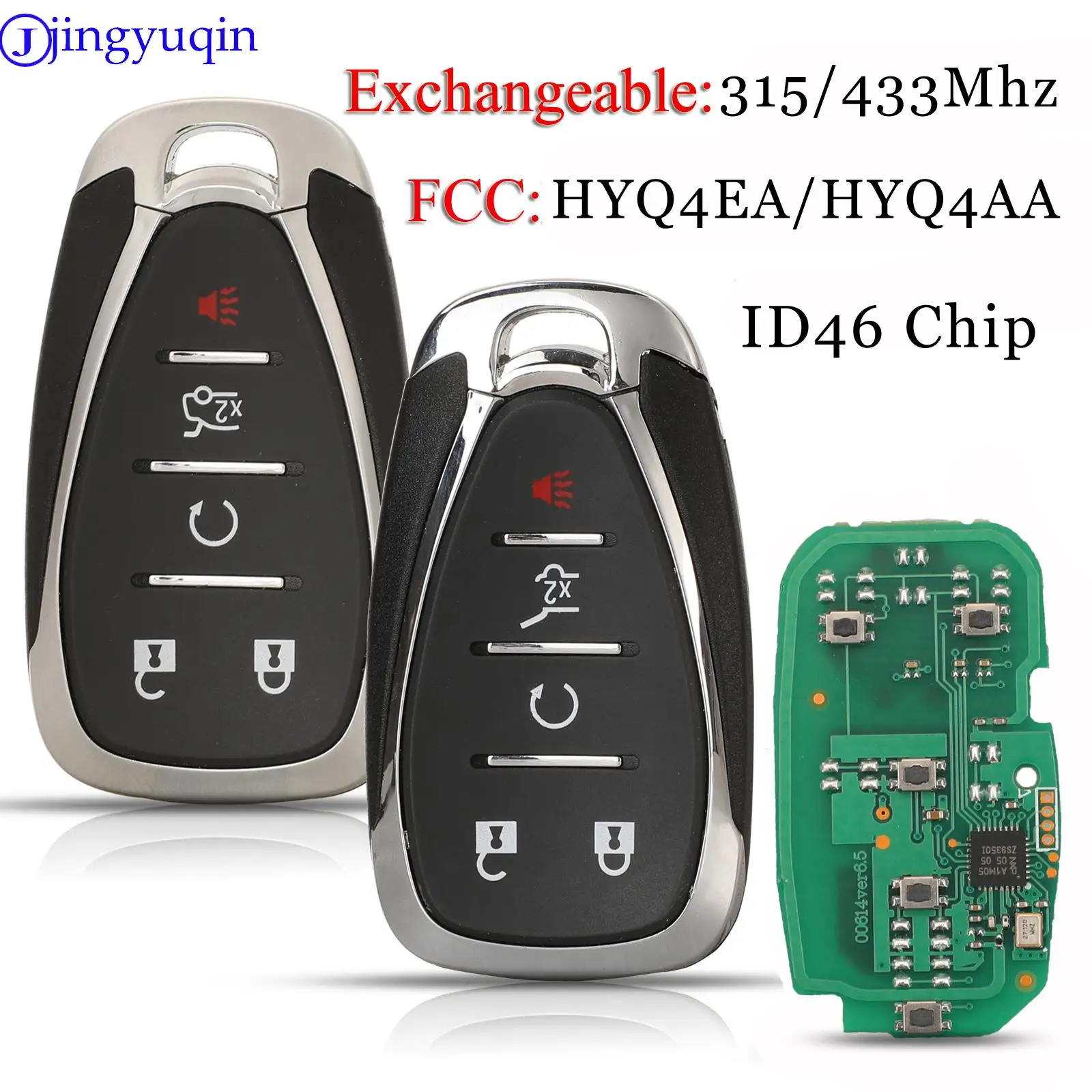 jingyuqin Remote Keyless Exchangeable 315/433MHZ ID46 For Chevrolet Cruze Sonic Blazer Traverse Camaro Equinox HYQ4EA HYQ4AA 
jingyuqin Remote Keyless Exchangeable 315/433MHZ ID46 For Chevrolet Cruze Sonic Blazer Traverse Camaro Equinox HYQ4EA HYQ4AA