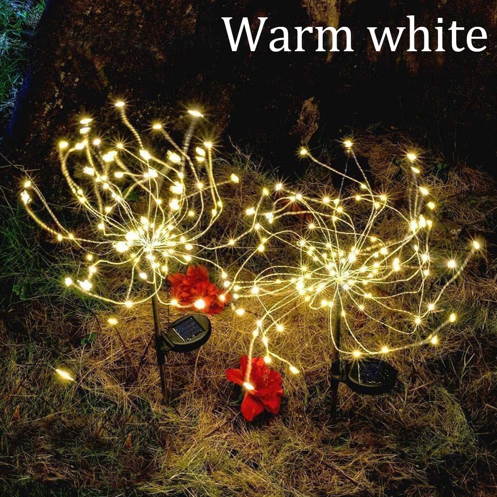 150 LED Solar Powered Firework Starburst Stake Light Warm White Garden Outdoor Decoration Landscape Lighting Pathway Lamp
150 LED Solar Powered Firework Starburst Stake Light Warm White Garden Outdoor Decoration Landscape Lighting Pathway Lamp