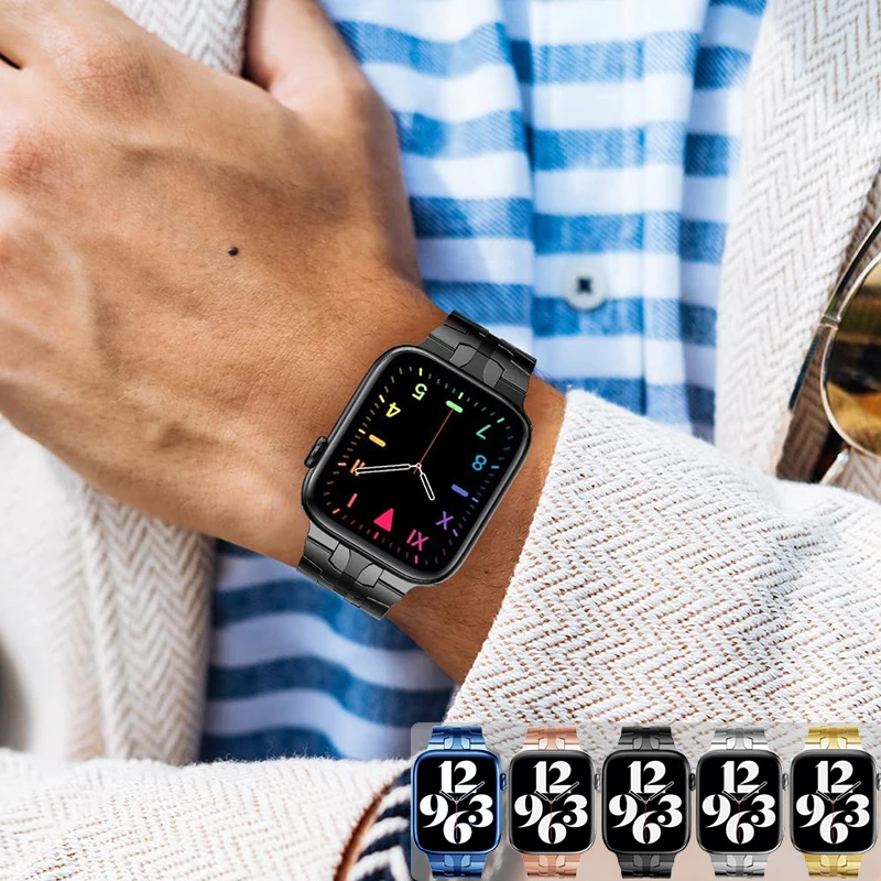 Luxury Stainless Steel Strap for Apple Watch Band Series SE 6 5 4 38 42mm Business Loop Band for IWatch 7 41 45mm Metal Bracelet
Luxury Stainless Steel Strap for Apple Watch Band Series SE 6 5 4 38 42mm Business Loop Band for IWatch 7 41 45mm Metal Bracelet