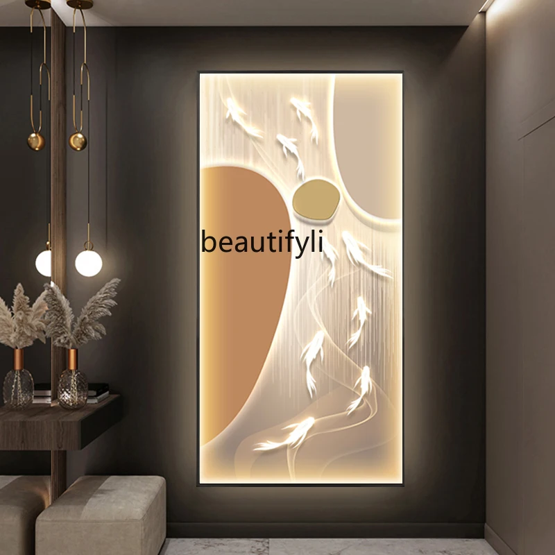 yj Modern Simple Hallway Decorative Painting Nine Fish Pattern LED Lamp Luminous Paint Advanced Sense Corridor Painting
yj Modern Simple Hallway Decorative Painting Nine Fish Pattern LED Lamp Luminous Paint Advanced Sense Corridor Painting
