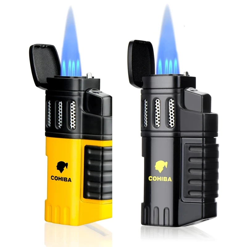 High Grade Fashionable Cigar Windproof Lighter 4 Fire Direct Fame Portable Lighter With Men's Hole Opener For Men's Gifts
High Grade Fashionable Cigar Windproof Lighter 4 Fire Direct Fame Portable Lighter With Men's Hole Opener For Men's Gifts