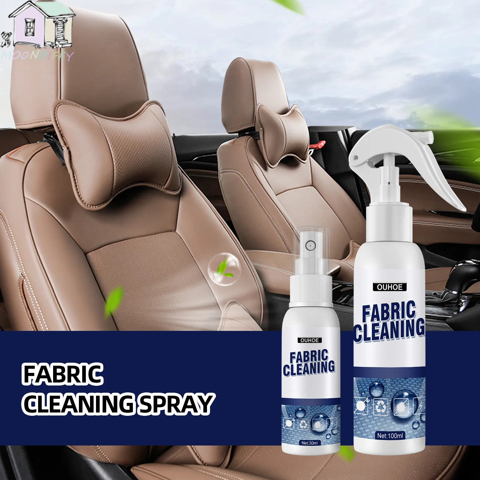 Car Interior Fabric Cleaning Agent 100ml Multi-purpose Cleaning Agent Spray Water-free Cleaning Agent Auto Roof Dash Cleaning
Car Interior Fabric Cleaning Agent 100ml Multi-purpose Cleaning Agent Spray Water-free Cleaning Agent Auto Roof Dash Cleaning
