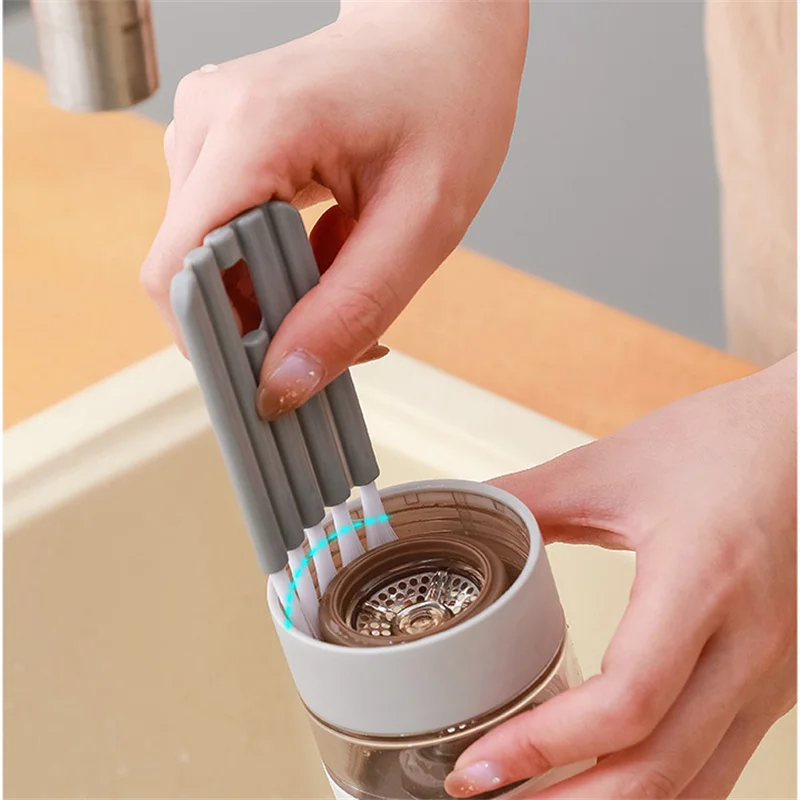 Multifunctional Cleaning Brush Flexible Brush Cup Cover Groove Gap Brush Household Curved Handle Soft Bristles Cleaning Brush 
Multifunctional Cleaning Brush Flexible Brush Cup Cover Groove Gap Brush Household Curved Handle Soft Bristles Cleaning Brush