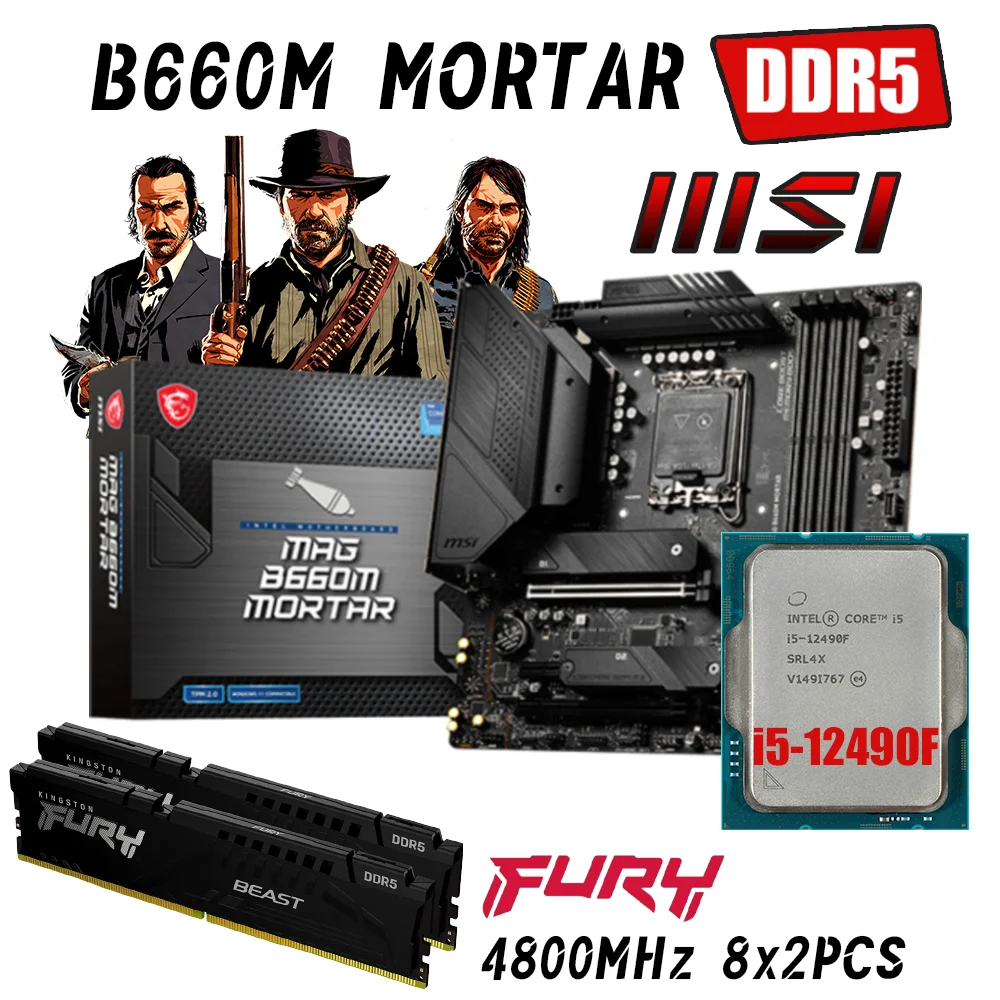 MSI MAG B660M MORTAR DDR5 LGA1700 Motherboard With Intel Core i5 12490F Processor Kit Fury 4800MHz DDR5 Memory 16G New Crossfire
MSI MAG B660M MORTAR DDR5 LGA1700 Motherboard With Intel Core i5 12490F Processor Kit Fury 4800MHz DDR5 Memory 16G New Crossfire