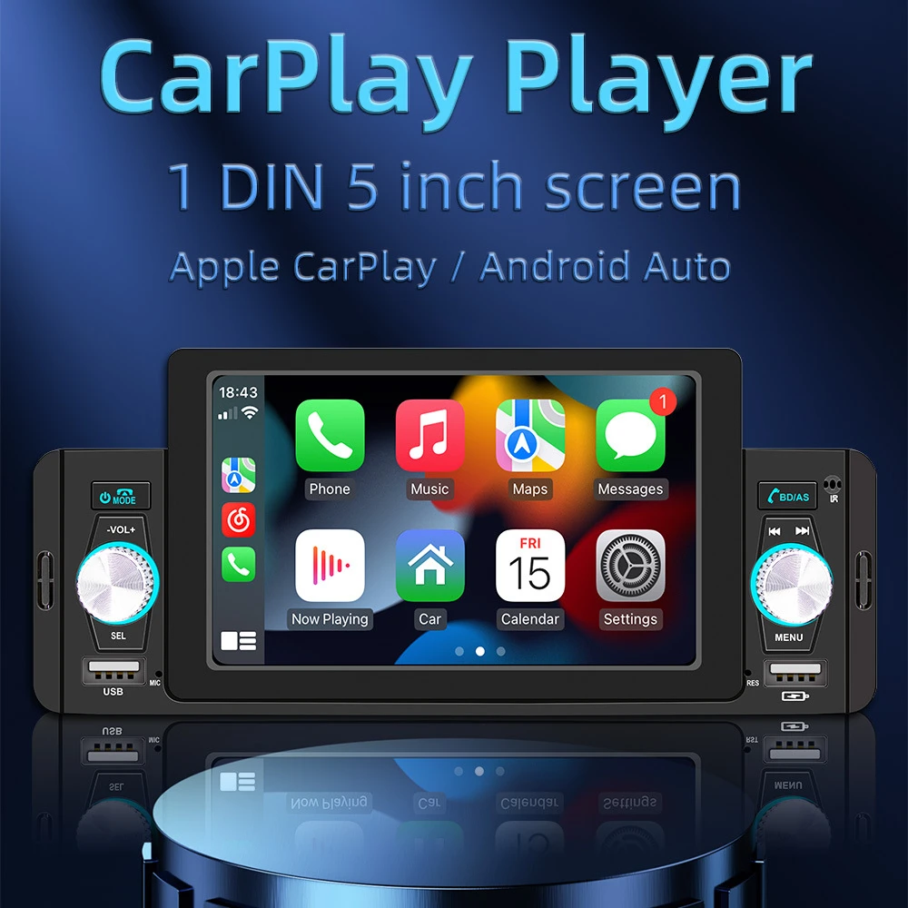 5 Inch Car Radio 1 Din CarPlay Android Auto Multimedia Player BT 5.1 MirrorLink FM Receiver For Volkswagen Nissan Toyota 
5 Inch Car Radio 1 Din CarPlay Android Auto Multimedia Player BT 5.1 MirrorLink FM Receiver For Volkswagen Nissan Toyota