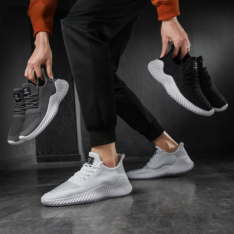 New Men's Running Shoes Mujer Mesh Breathable White Men's Sneakers Lac-up Lightweight Black Walking Men's Vulcanized Shoes
New Men's Running Shoes Mujer Mesh Breathable White Men's Sneakers Lac-up Lightweight Black Walking Men's Vulcanized Shoes