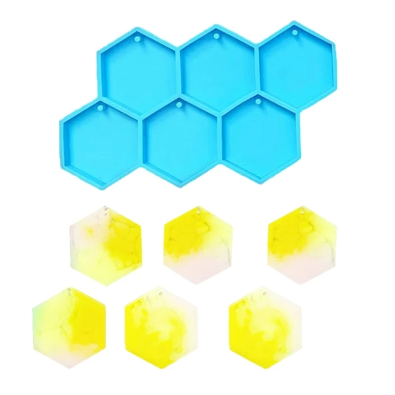 6-cavity Hexagon Shape Earring Silicone Molds with Hole for Women DIY Craft Art Resin Jewelry Keychain Pendant Mold
6-cavity Hexagon Shape Earring Silicone Molds with Hole for Women DIY Craft Art Resin Jewelry Keychain Pendant Mold