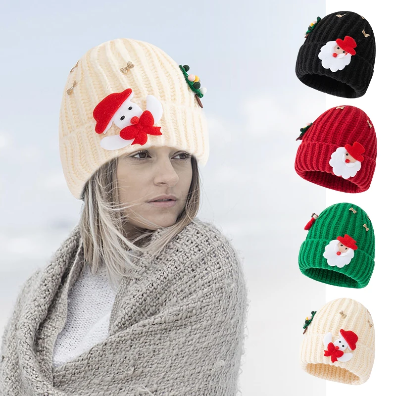 

Зимняя Шапка-бини, теплая мягкая дышащая удобная вязаная шапка для альпинизма, Шапка-бини для взрослых, Рождественская шапка для путешествий и походов