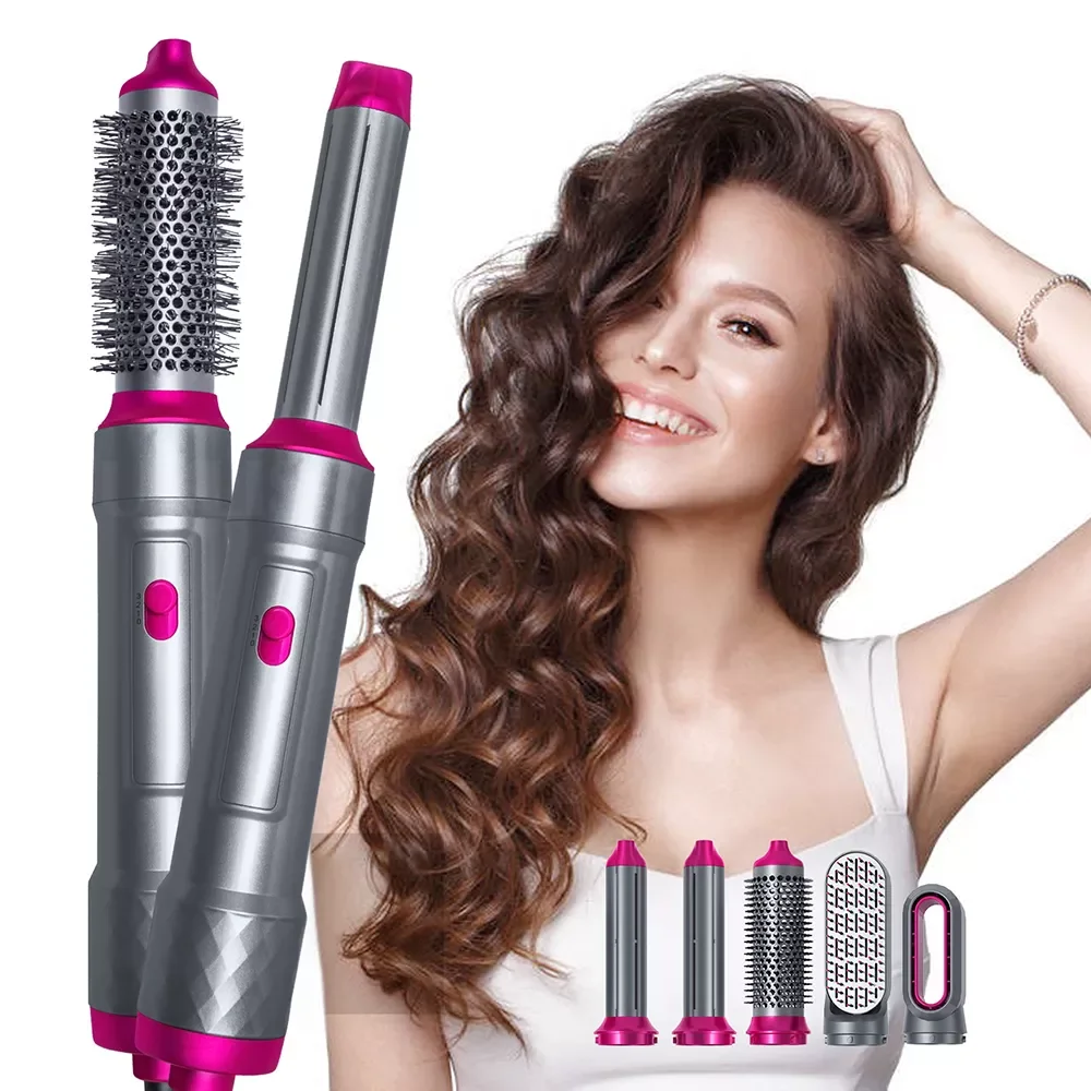 

5 In 1 Hair Dryer Hot Air Brush Electric Hairdryer Blow Dryer Comb Salon Blower Brush Negative Ion Straightener Hair Curler