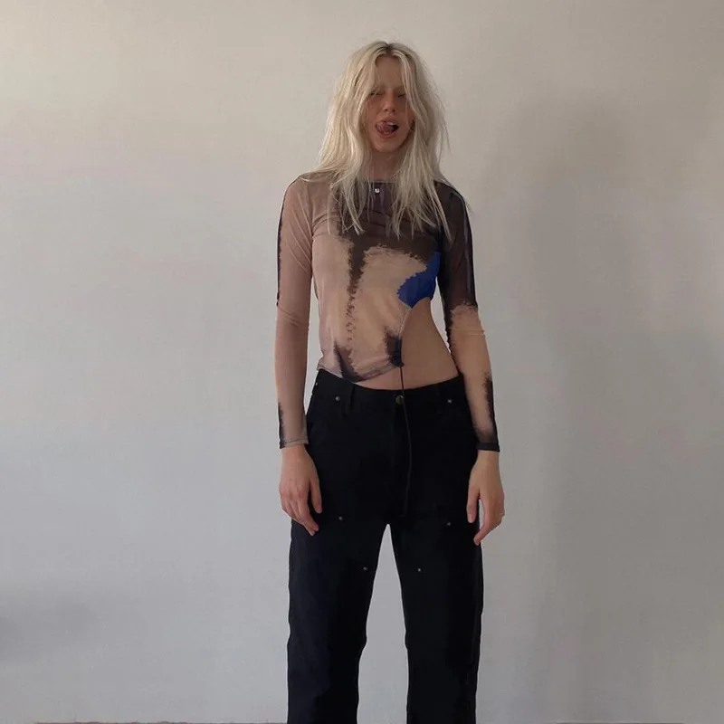 New Womens Casual Long Sleeve T-Shirt Fashion Print Perspective Drawstring Exposed Navel Tops Club Streetwear Hot Sale S M L
New Womens Casual Long Sleeve T-Shirt Fashion Print Perspective Drawstring Exposed Navel Tops Club Streetwear Hot Sale S M L