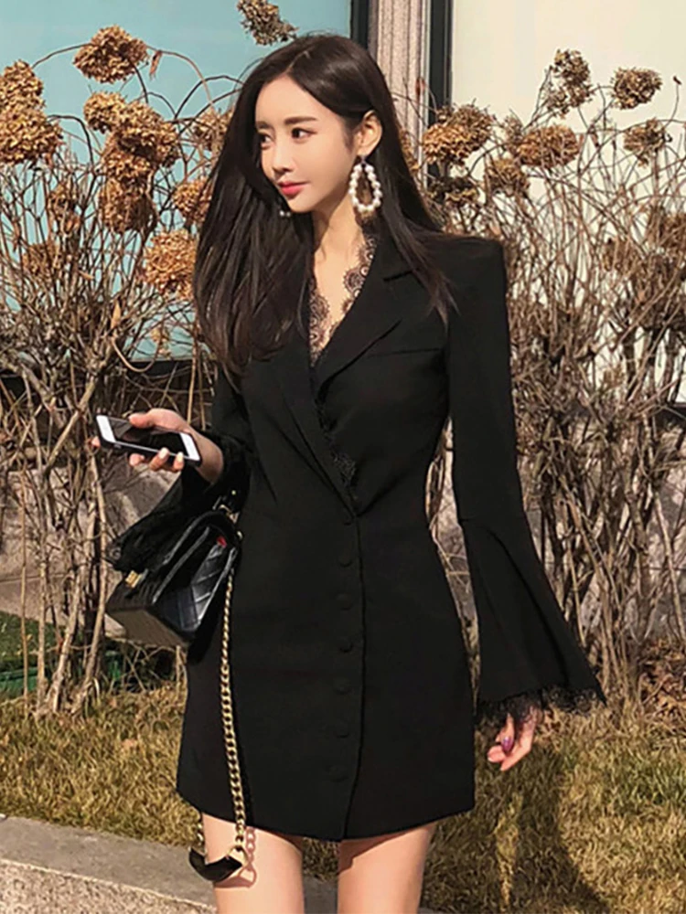 Chic Elegant Office Women Temperament Simple Notched Neck Single Breasted Lace Spliced Suit Jacket Outwear Blazer Femme Mujer
Chic Elegant Office Women Temperament Simple Notched Neck Single Breasted Lace Spliced Suit Jacket Outwear Blazer Femme Mujer