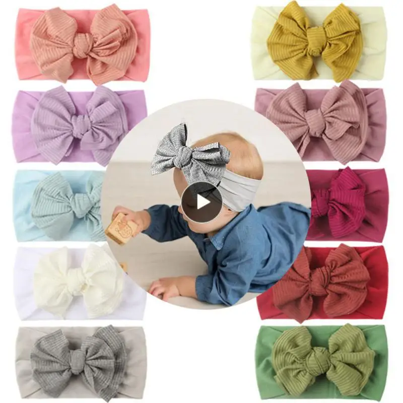 Детский мягкий нейлоновый ободок с бантом, однотонный детский аксессуар для волос с широкими полями, лето 2021 
Детский мягкий нейлоновый ободок с бантом, однотонный детский аксессуар для волос с широкими полями, лето 2021