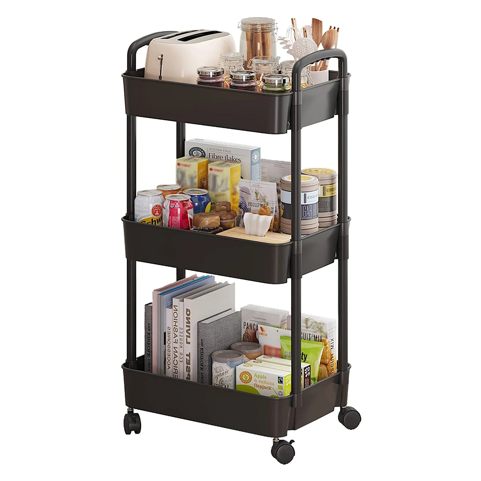 3 Tier Rolling Cart Heavy Duty Utility Carts With Wheels Rolling Metal Organization Cart Multifunctional Storage Shelves
3 Tier Rolling Cart Heavy Duty Utility Carts With Wheels Rolling Metal Organization Cart Multifunctional Storage Shelves