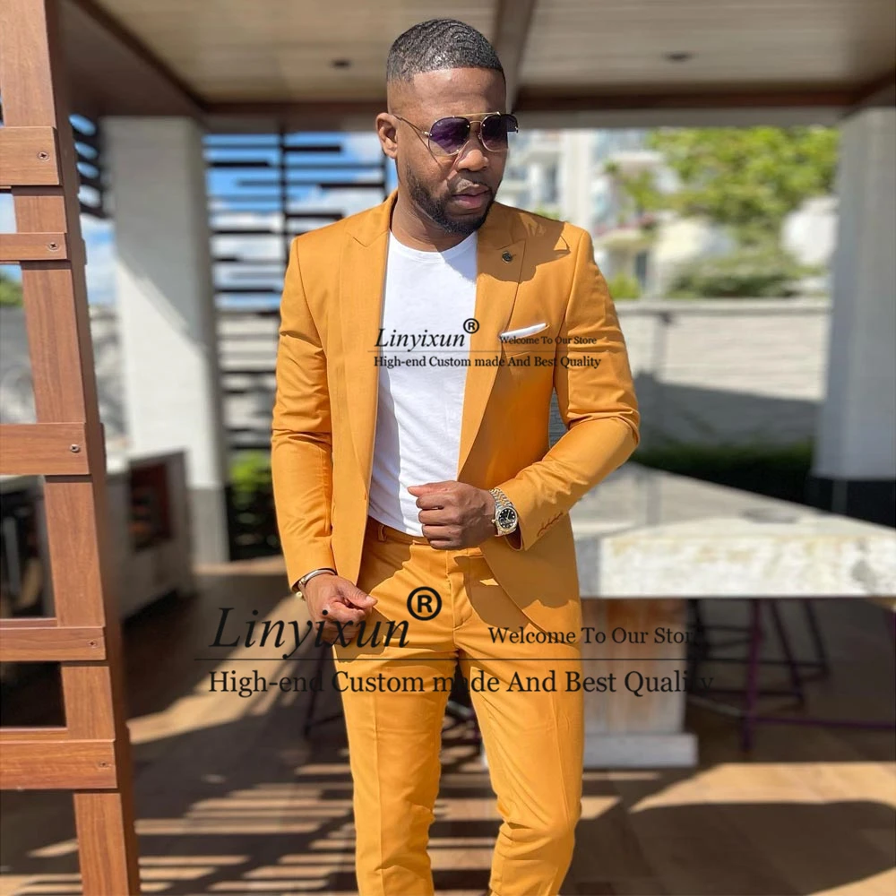 Fashion Orange Mens Suits Slim Fit Business Blazer Wedding Groom Tuxedo Banquet 3 Piece Set Prom Jacket Pants Vest Costume Homme
Fashion Orange Mens Suits Slim Fit Business Blazer Wedding Groom Tuxedo Banquet 3 Piece Set Prom Jacket Pants Vest Costume Homme