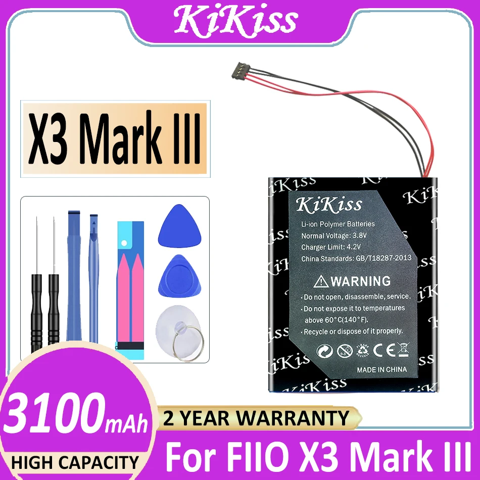 Оригинальный аккумулятор KiKiss 3100 мАч для проигрывателя FIIO X3 Mark III, динамик, цифровая батарея
Оригинальный аккумулятор KiKiss 3100 мАч для проигрывателя FIIO X3 Mark III, динамик, цифровая батарея