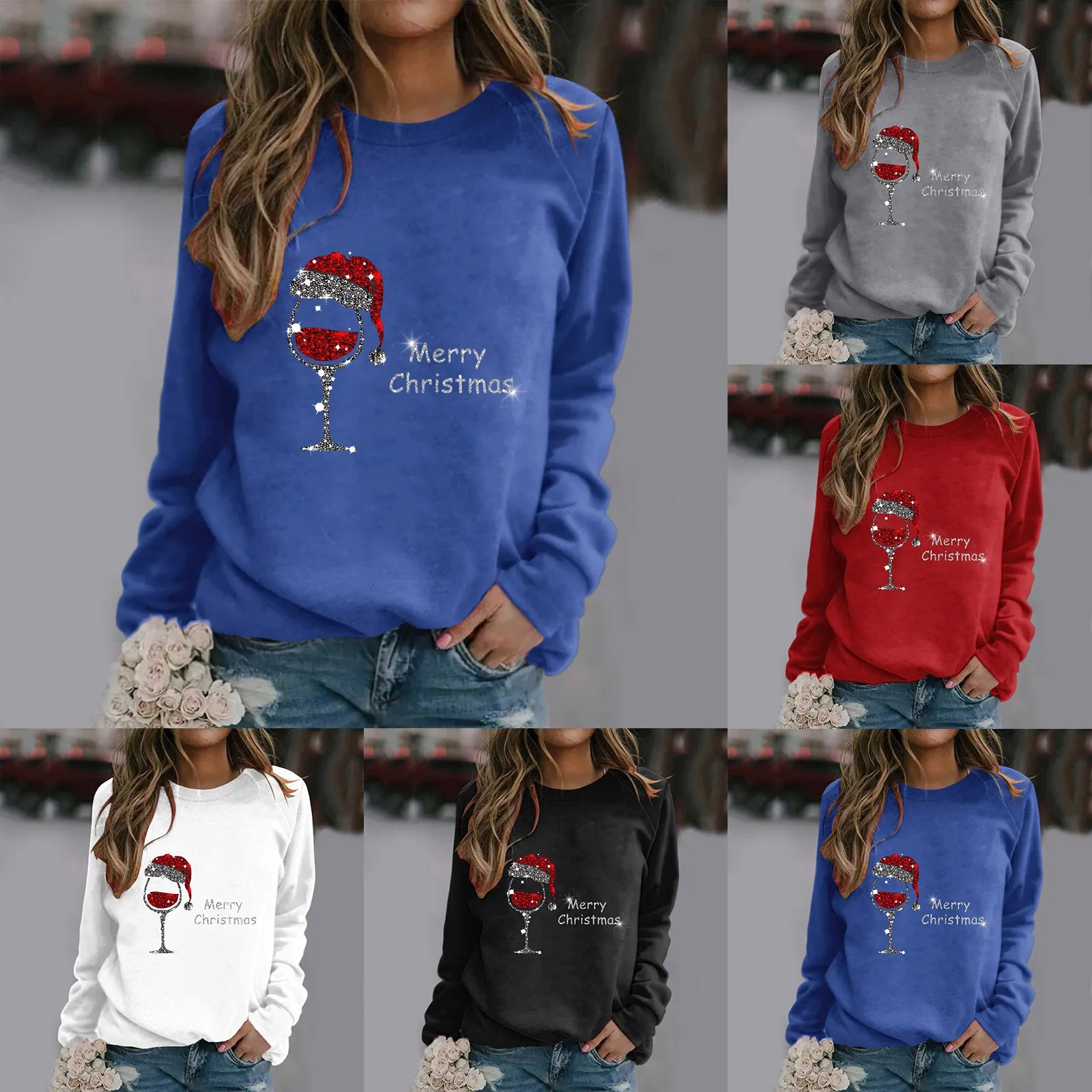 Shirt Women Christmas Jumper Women's Crew Neck Long Sleeve Christmas Jumper Casual Christmas Sweat Tops Winged Long Sleeve
Shirt Women Christmas Jumper Women's Crew Neck Long Sleeve Christmas Jumper Casual Christmas Sweat Tops Winged Long Sleeve