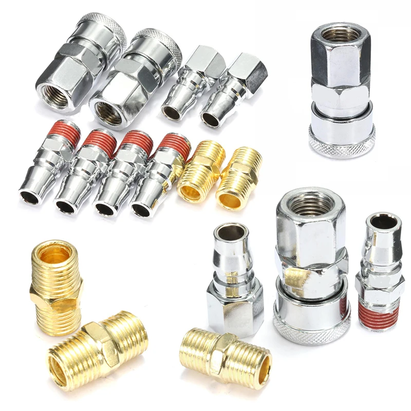 10Pcs Quick Coupler Fittings 1/4 Inch Air Hose Connector Fittings Pneumatic Quick Fitting Plug For Pneumatic Fitting
10Pcs Quick Coupler Fittings 1/4 Inch Air Hose Connector Fittings Pneumatic Quick Fitting Plug For Pneumatic Fitting