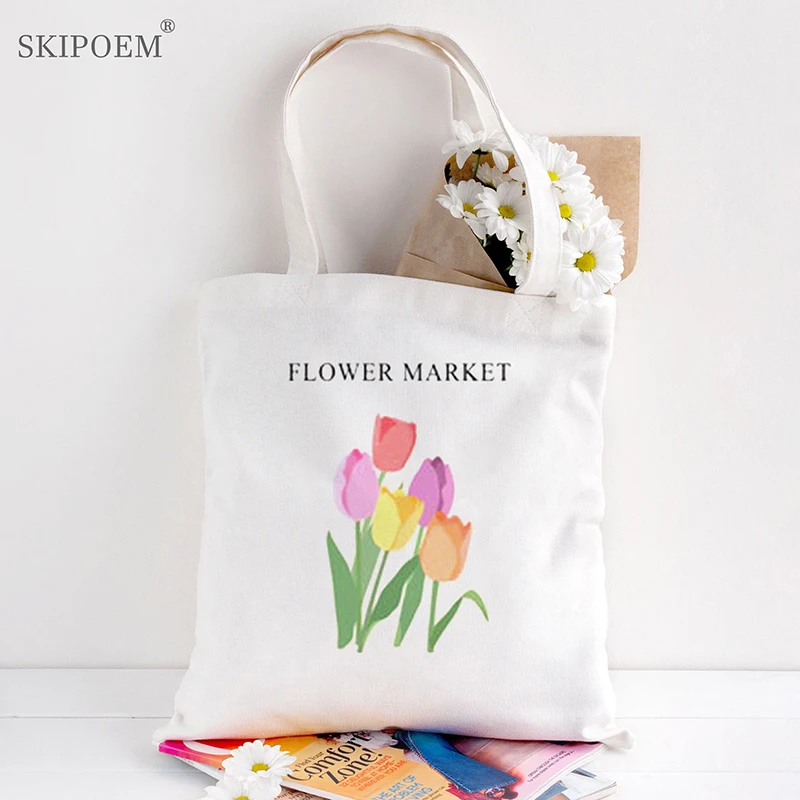 Shoppers Bag Canvas Tote Beach Bags Reusable White Handbags Female Flower Market Cartoon Casual Aesthetic Art Painting Handbags
Shoppers Bag Canvas Tote Beach Bags Reusable White Handbags Female Flower Market Cartoon Casual Aesthetic Art Painting Handbags