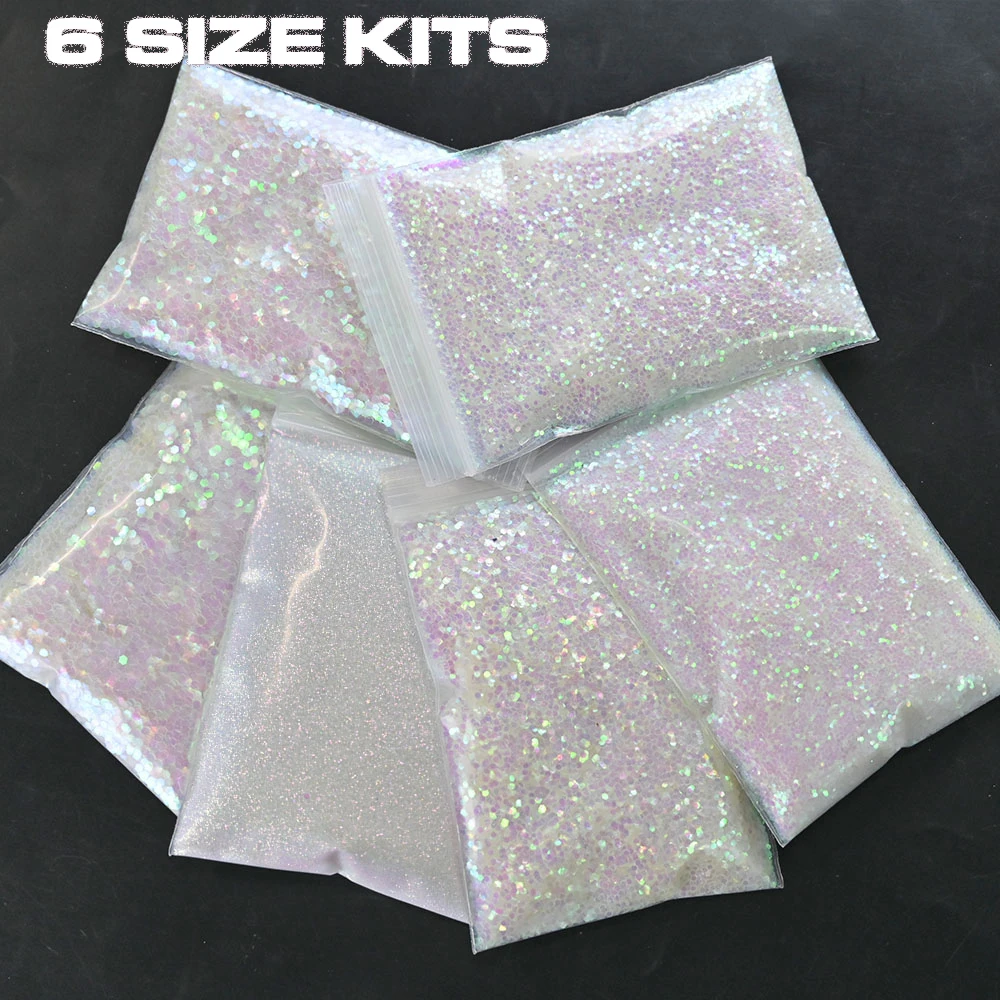 60g-6Size Kits-Nails Aurora Nail Glitter Powder Gradient Hexagon Glitter Holographic Iridescent Flakes Slice Sparkly Chunky Dec
60g-6Size Kits-Nails Aurora Nail Glitter Powder Gradient Hexagon Glitter Holographic Iridescent Flakes Slice Sparkly Chunky Dec